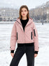 Damen Daunenjacke mit Kapuze – kurzer Stil & Windschutz